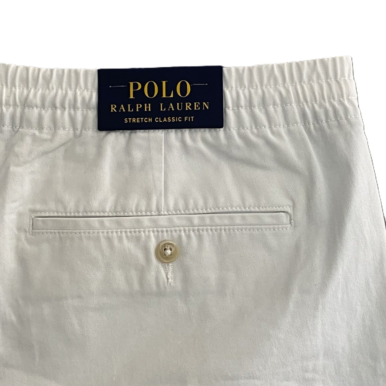 Polo Ralph Lauren Shorts Men's XL Stretch Classic Fit Drawstring Waist White