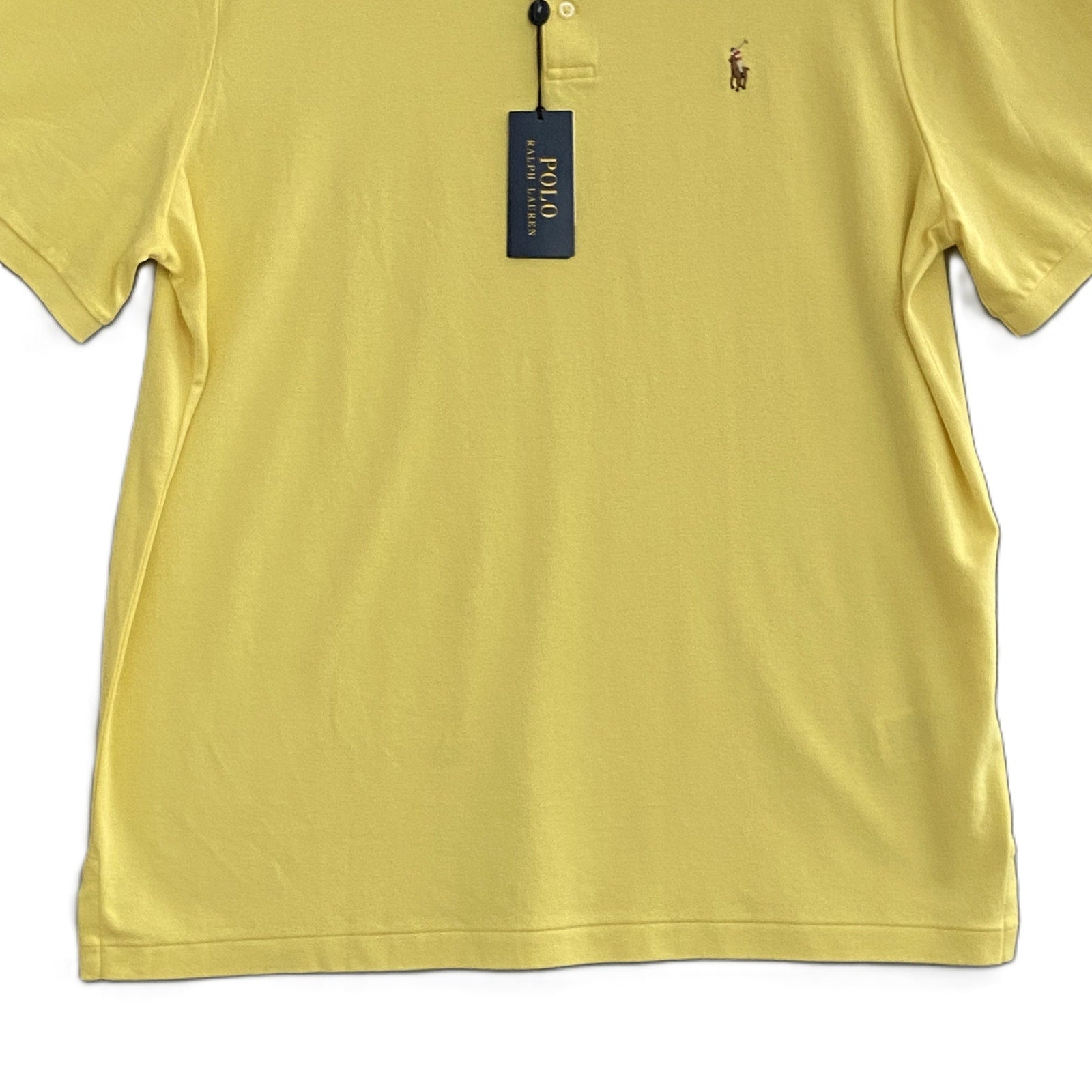 Polo Ralph Lauren Shirt Men's Large Classic Fit Short Sleeve Polo Yellow