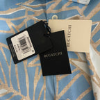 Bugatchi Shirt Men's XL Comfort Stretch Shaped Fit Short Sleeve Blue Floral