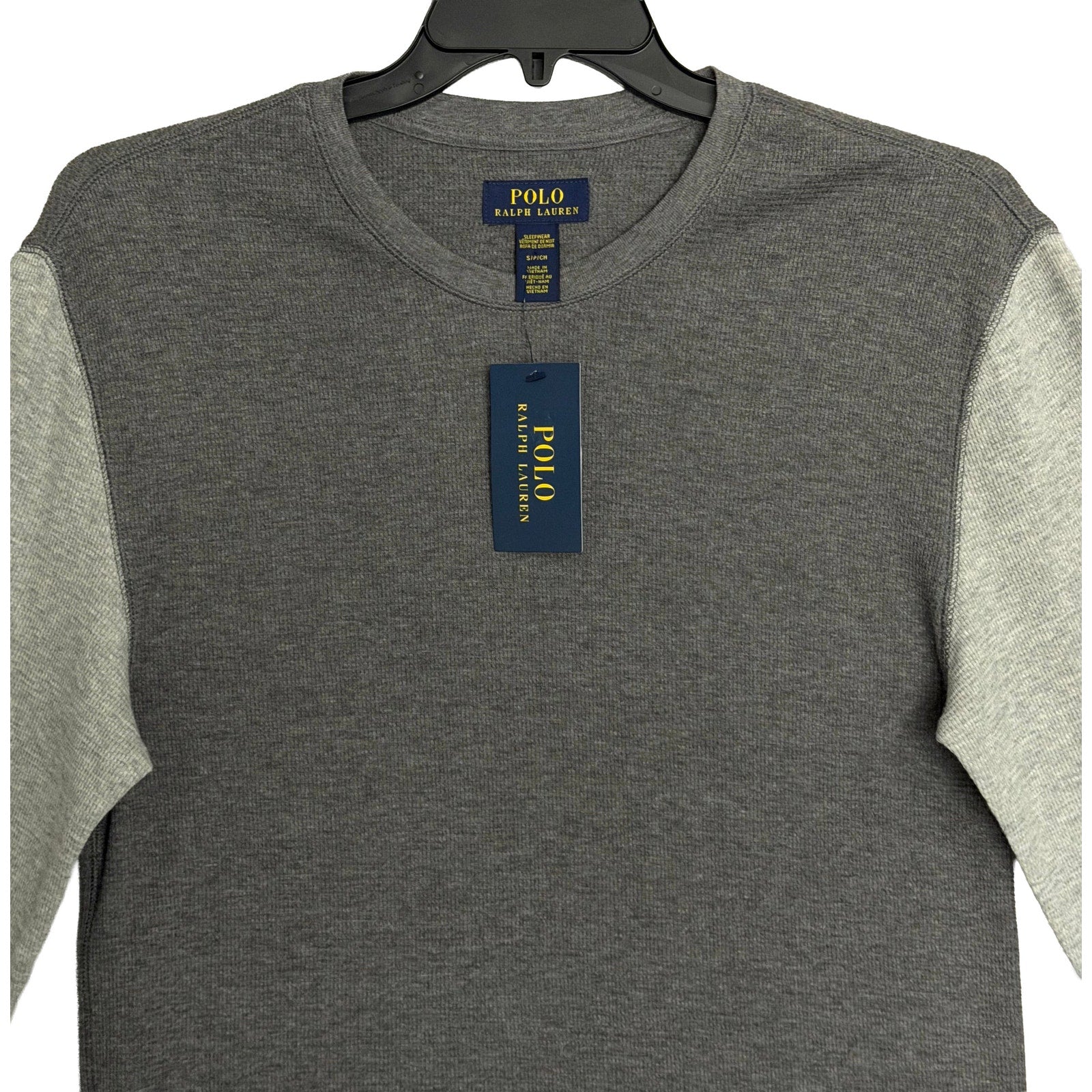 Polo Ralph Lauren Sleepwear Men's Small Crew Neck Long Sleeve Shirt Grey
