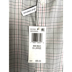 Calvin Klein Shirt Men's XL Stain Shield Extra Slim Fit Long Sleeve Plaid