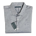 Perry Ellis Shirt Men's XXL Long Sleeve Button Up Shirt Grey Floral Pattern