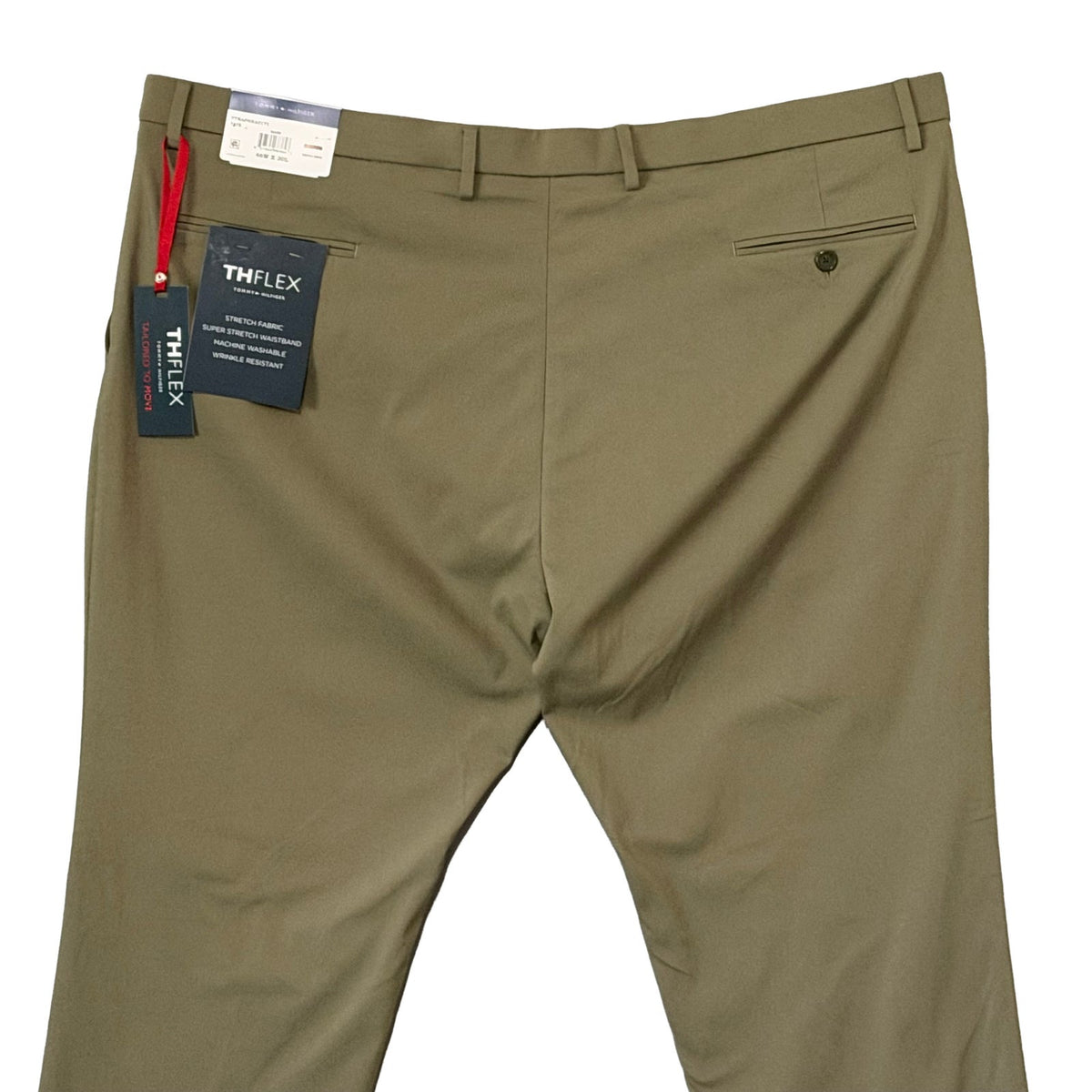 Tommy Hilfiger Dress Pants Men's 46"x30" THFlex Tate Stretch Waistband Sage