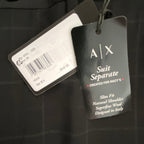 Armani Exchange Pant Men's 32"x31" Slim Fit Suit Pant Wool Black Window Pane NWT