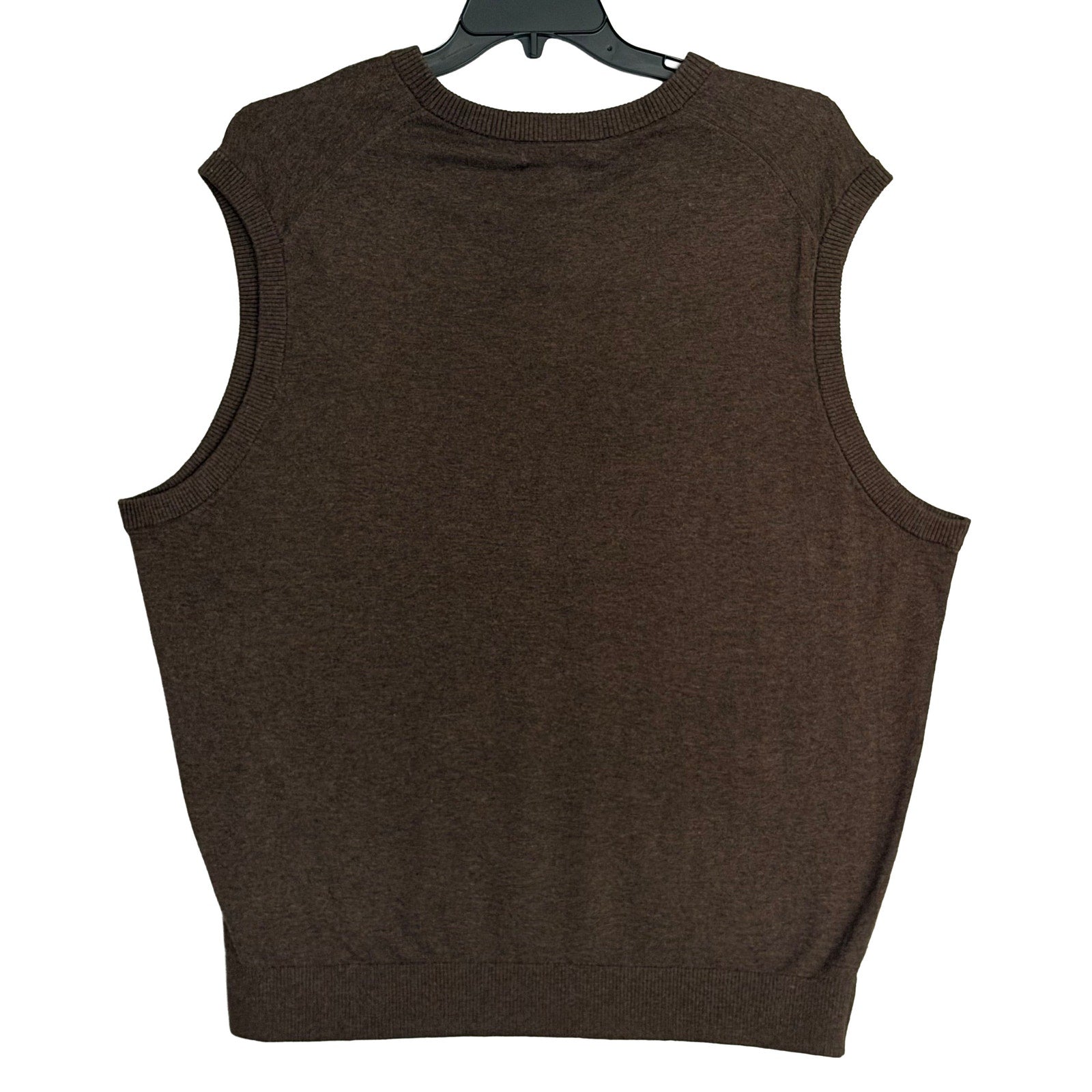 Daniel Cremieux Sweater Vest Men's XXL Supima Cotton Cashmere Blend Brown