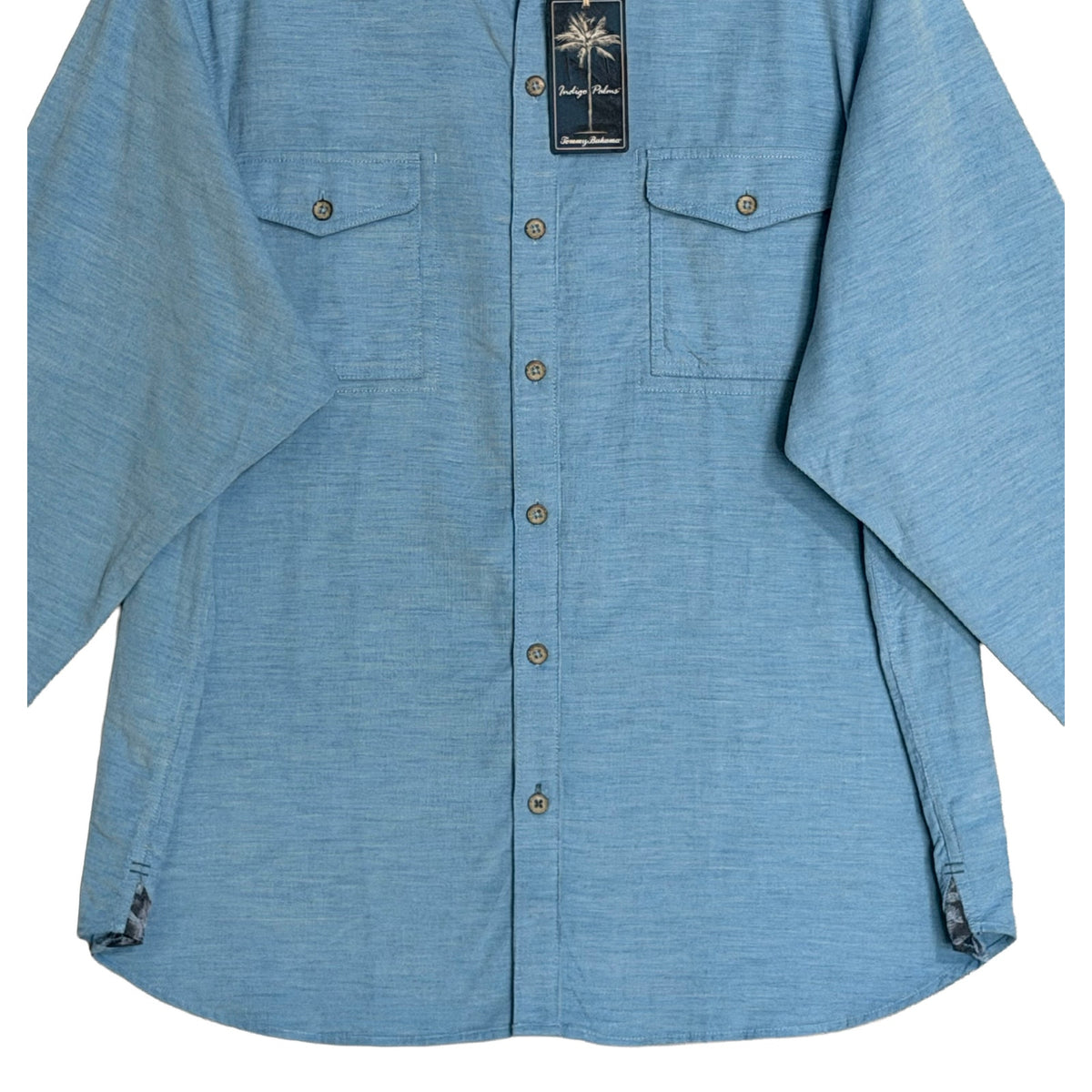 Tommy Bahama Casual Shirt Men's XXL Coastline Cord Heather Bay Raincloud