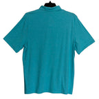 Criquet Men's XL Pocket Polo Shirt Pima Cotton Stretch Teal Mirco