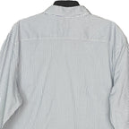 Michael Kors Dress Shirt Men's 2XL Slim Fit Long Sleeve Blue Pinstripe