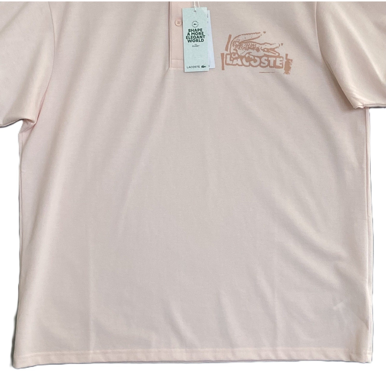 Lacoste Polo Shirt Men's XXL Classic Fit Short Sleeve Cotton Pink