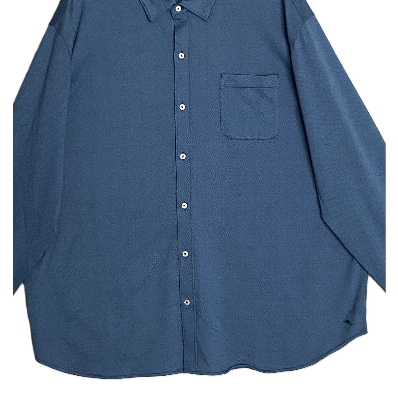 Tommy Bahama Shirt Men's 3XLB Big & Tall "San Lucio Stretch" Long Slv Blue