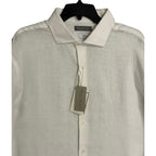 Daniel Cremieux Linen Shirt Men's XXL Signature Albini Fabrics Lucent White
