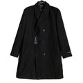 Nautica Overcoat Men's 42 Regular Double-Breasted Wool Blend Lined Black