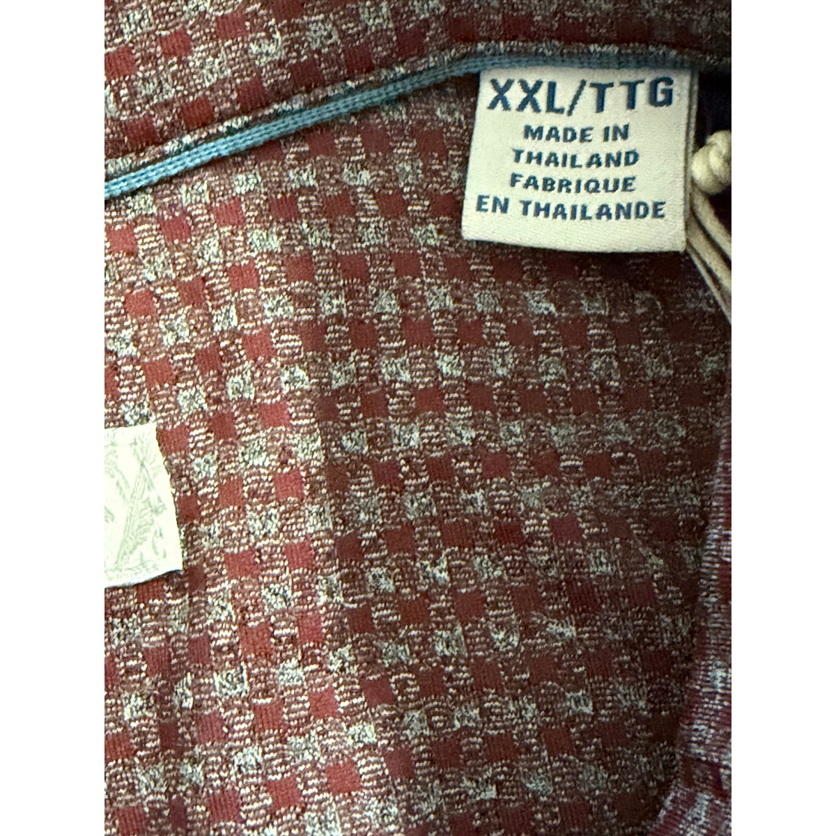 Tommy Bahama Shirt Men's XXL "San Sebastian Check" Shirt Pinot Noir