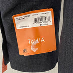 Tallia Suit Jacket Men's 38 Short Wool Blend Stretch Navy Brown Stripe