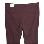 Nautica Ceylon Dress Pant Men's 46x32 Flat Front Active Stretch Burgundy