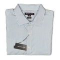 Michael Kors Dress Shirt Men's 2XL Slim Fit Long Sleeve Blue Pinstripe