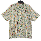 Tommy Bahama Shirt "The Veracruz Cay Lemon Lounge" Men's Medium Foggy Dew