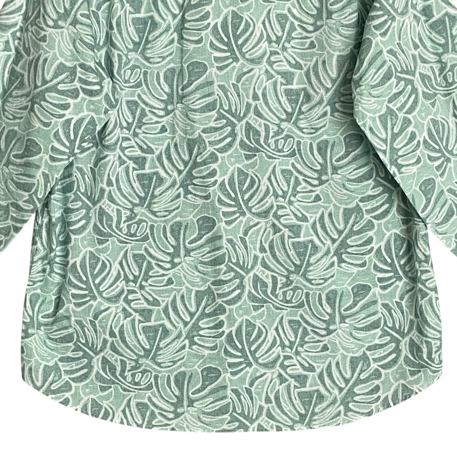 Daniel Cremieux 38 Men's Large Casual Button-Down Shirt Green Leaf Print