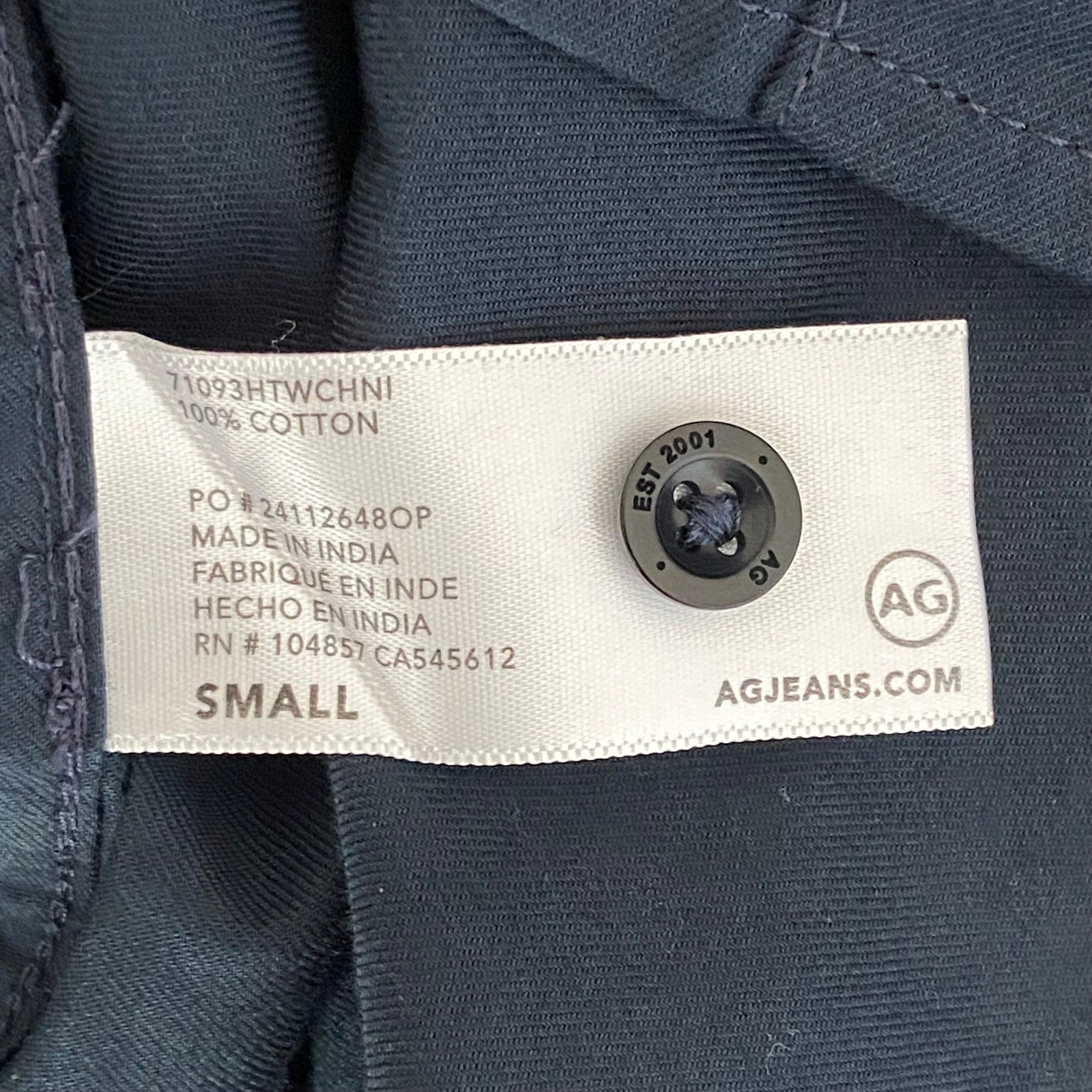 AG Los Angeles Shirt Men's Small Classic Fit Aiden Long Slv Button-Up Blue