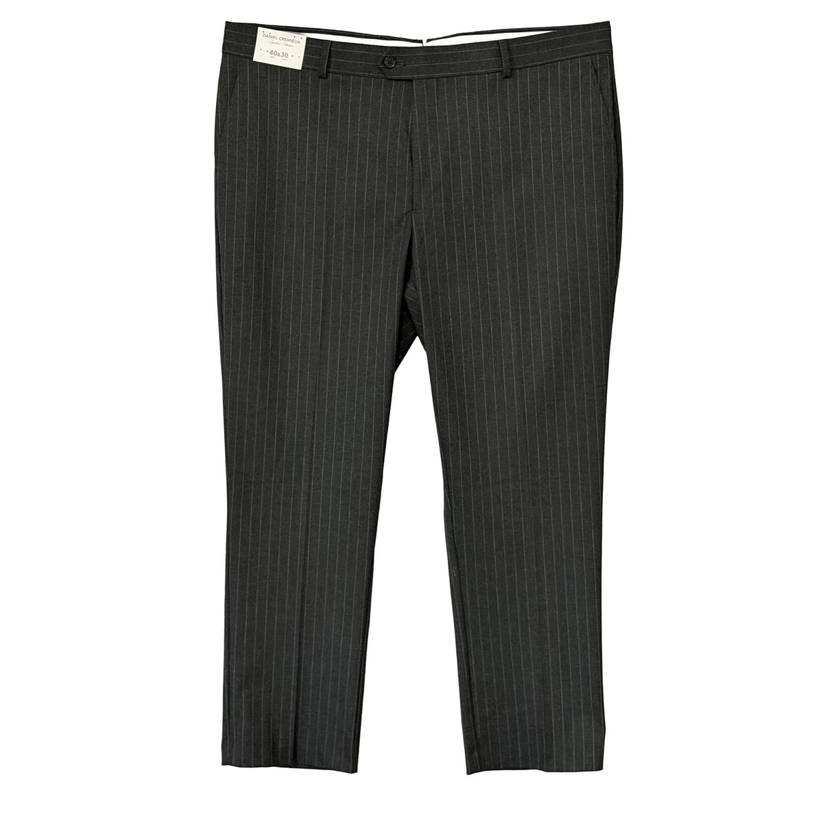 Daniel Cremieux Dress Pants Men's 40"x30" Signature Collection Grey Stripe