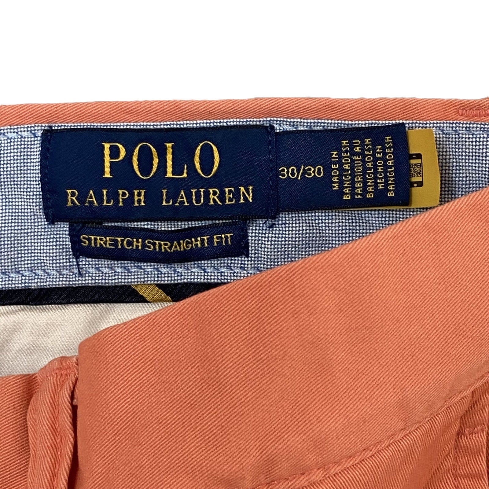 Polo Ralph Lauren Pants Men's 30"x30" Chino Stretch Straight Fit Orange