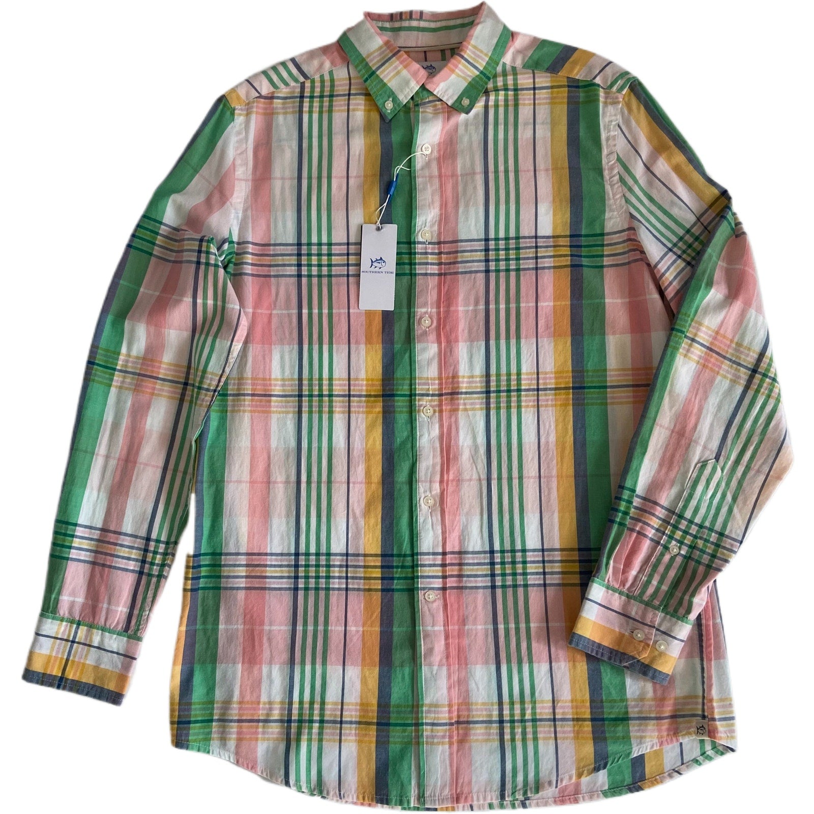 Southern Tide Casual Shirt Men's Medium Long Slv Button-Down Multi-Plaid