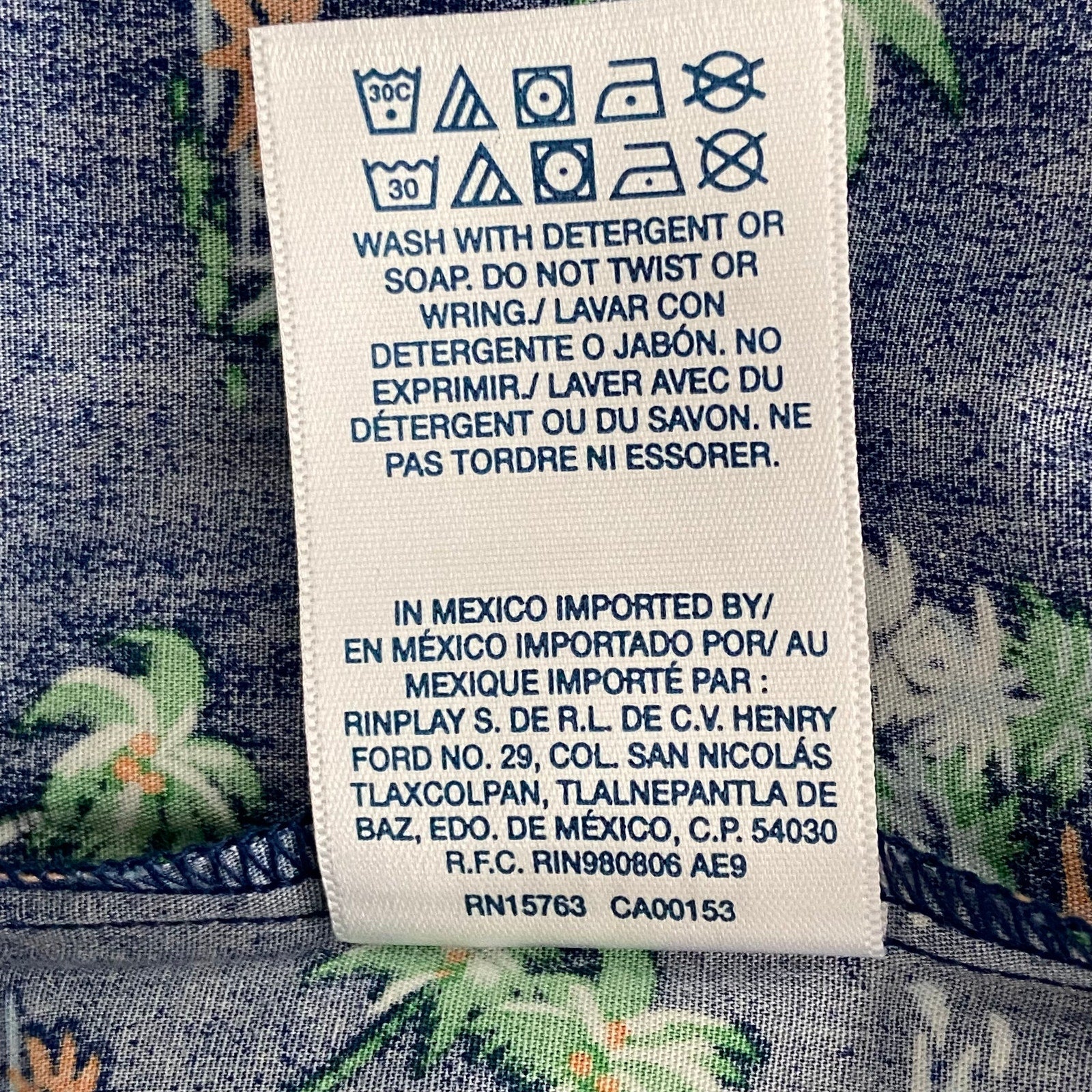 Polo Ralph Lauren Sleepwear Men's Cotton Robe Small/Medium Blue Tropical