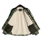Bass Outdoors Men's Large Sherpa-Lined Jacket Green Plaid