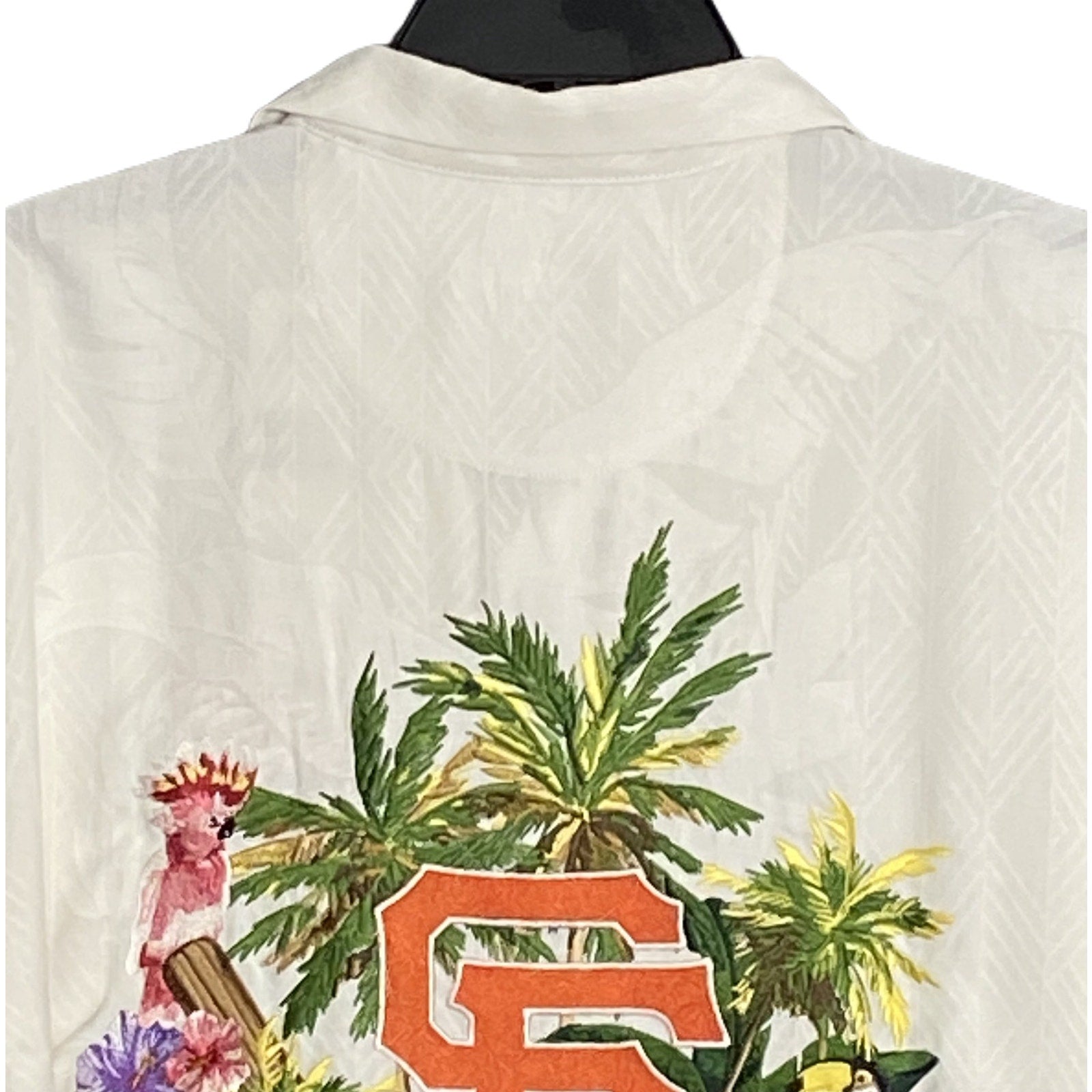 Tommy Bahama Silk Shirt Men's Large "Go Big or Go Home Camp" MLB SF Giants