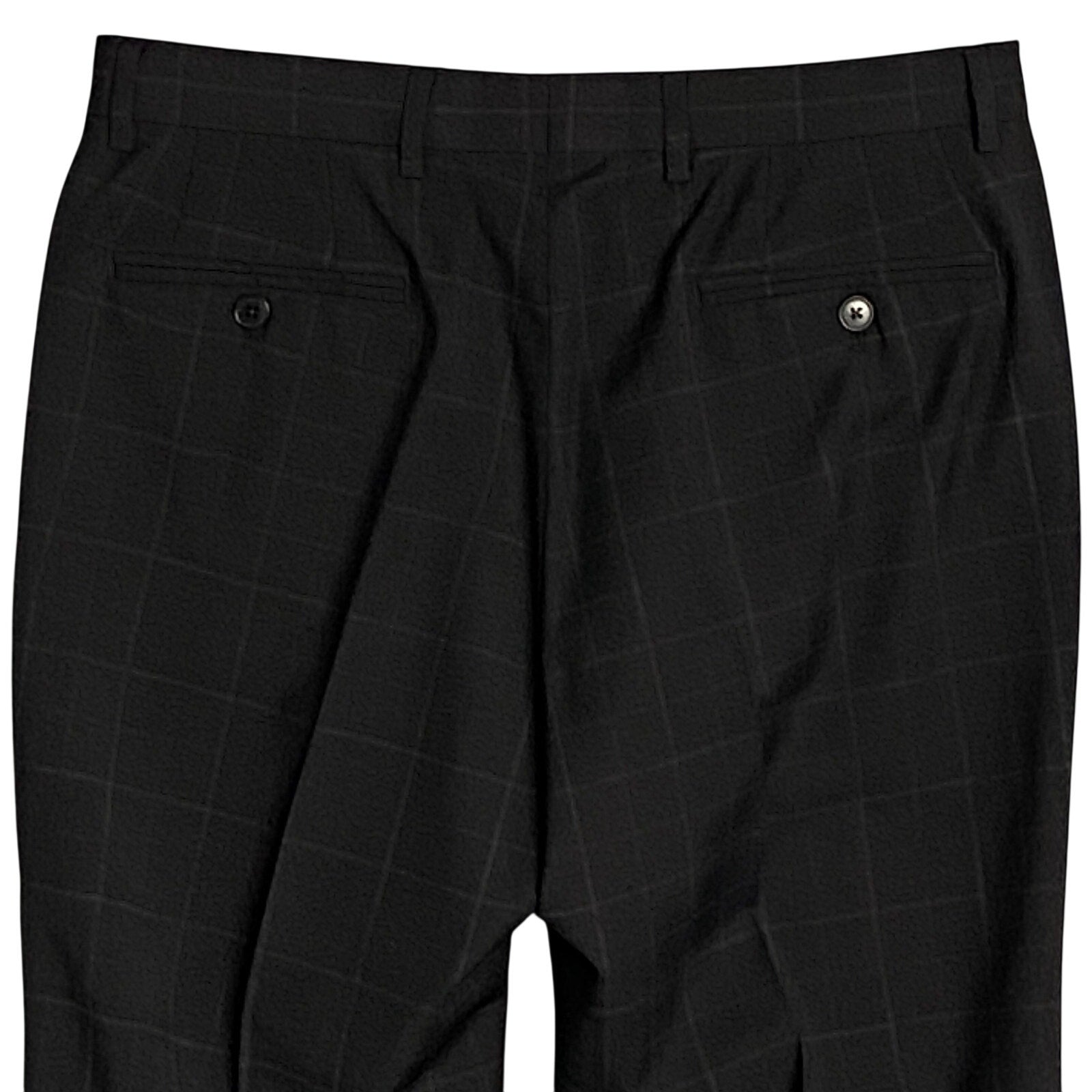 Armani Exchange Pant Men's 32"x31" Slim Fit Suit Pant Wool Black Window Pane NWT