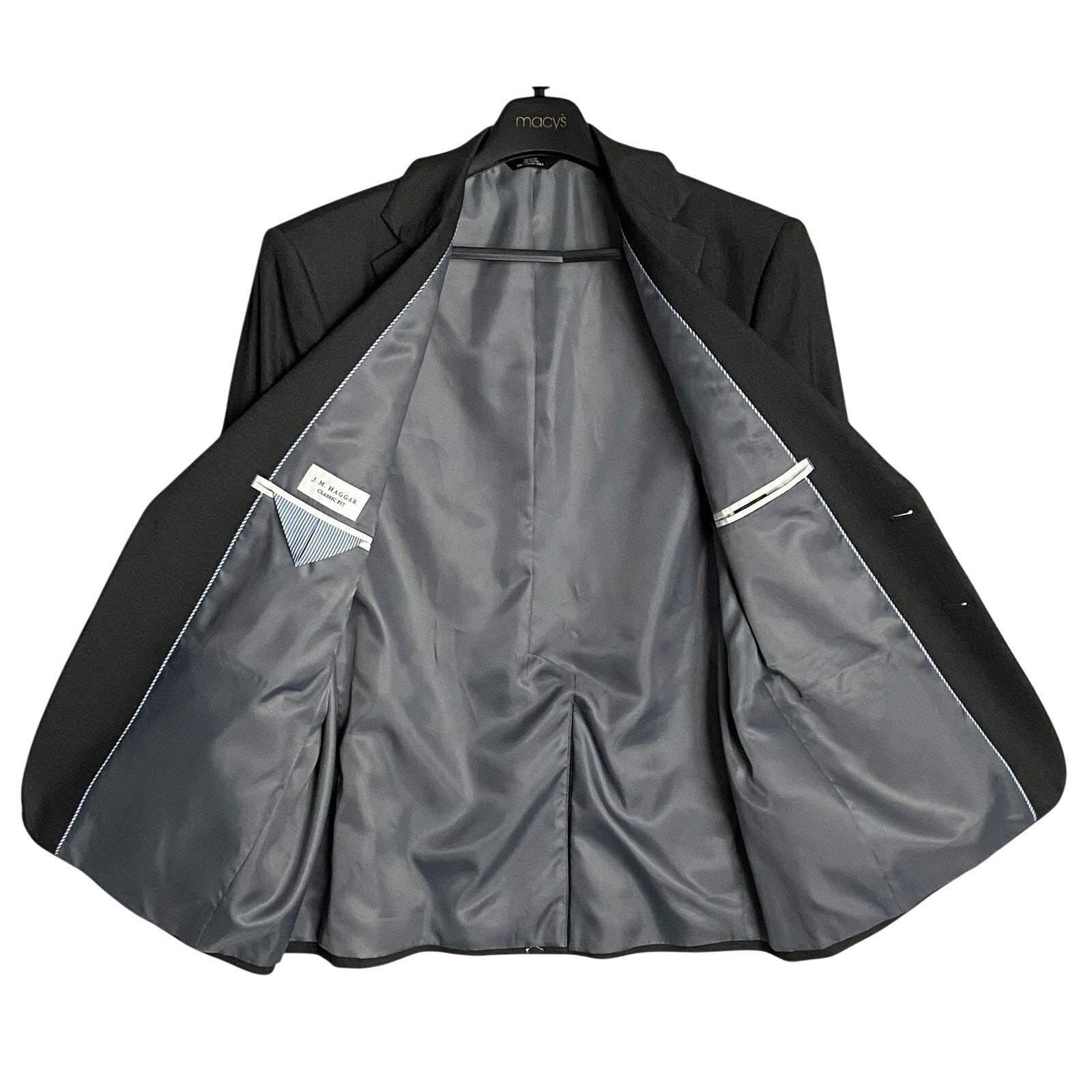 Haggar Suit Jacxket Men's 42S Classic Fit Premium Stretch Charcoal