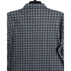 Johnston & Murphy Shirt Men's XL Long Sleeve Navy Gingham Pockets