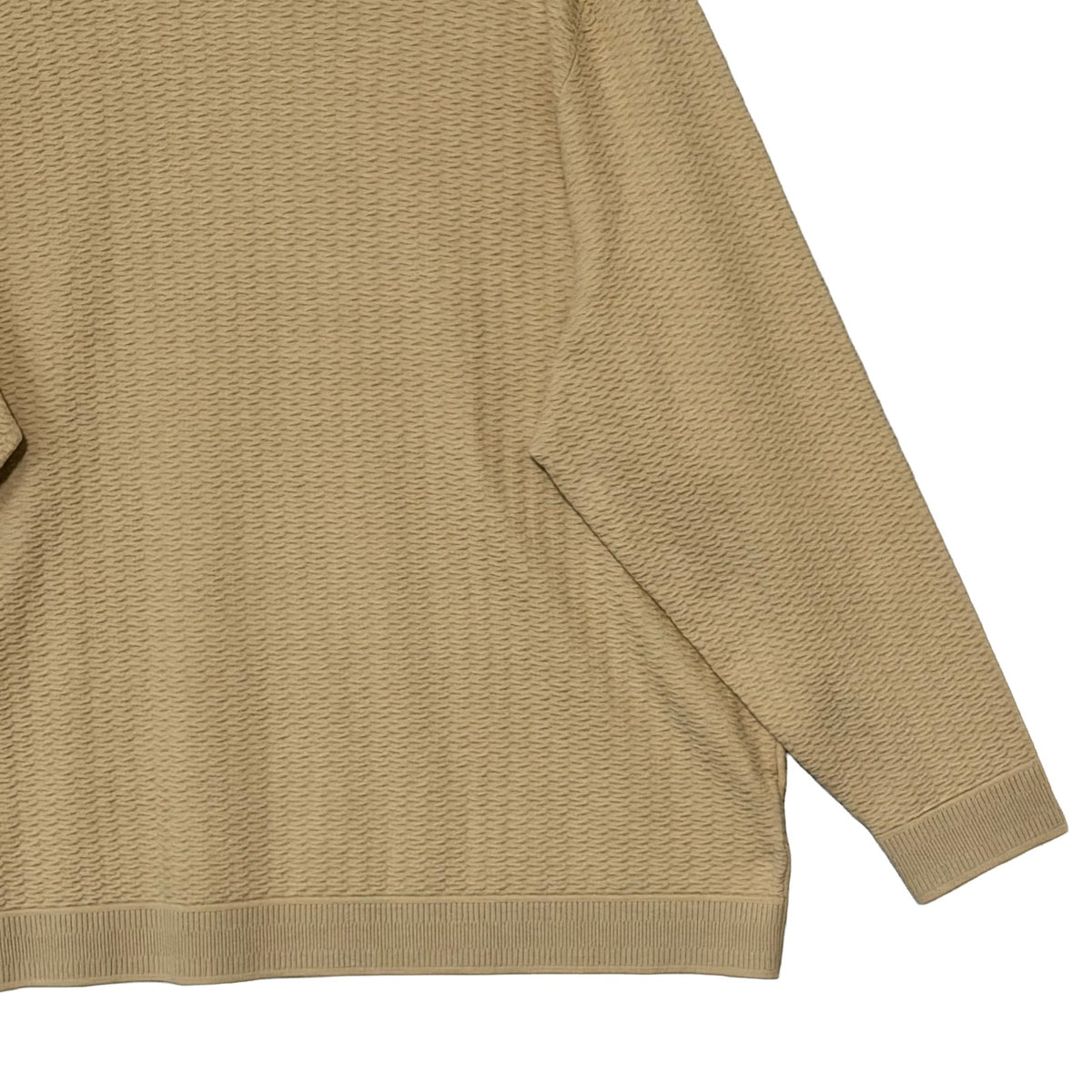 Murano Lux Textured Sweater Men's 4XT Big & Tall Crew Neck Light Khaki