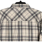 Travis Mathew Flannel Shirt Men's Small Cloud Collection Gray Plaid