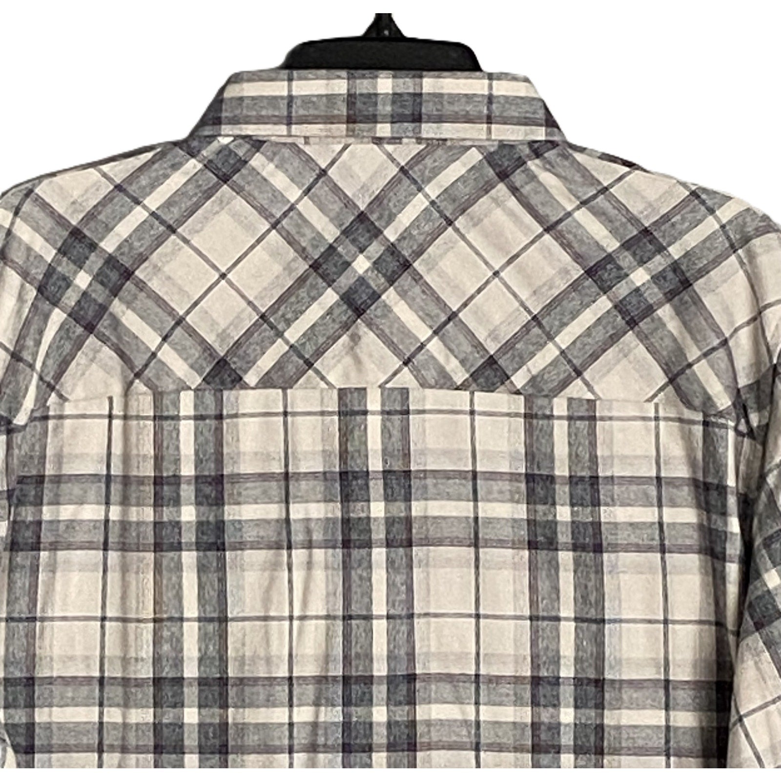 Travis Mathew Flannel Shirt Men's Small Cloud Collection Gray Plaid