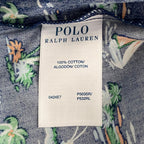 Polo Ralph Lauren Sleepwear Men's Cotton Robe Small/Medium Blue Tropical