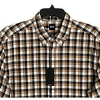 Boss Men's XL Regular Fit Long Sleeve Button-Down Shirt Gingham Print