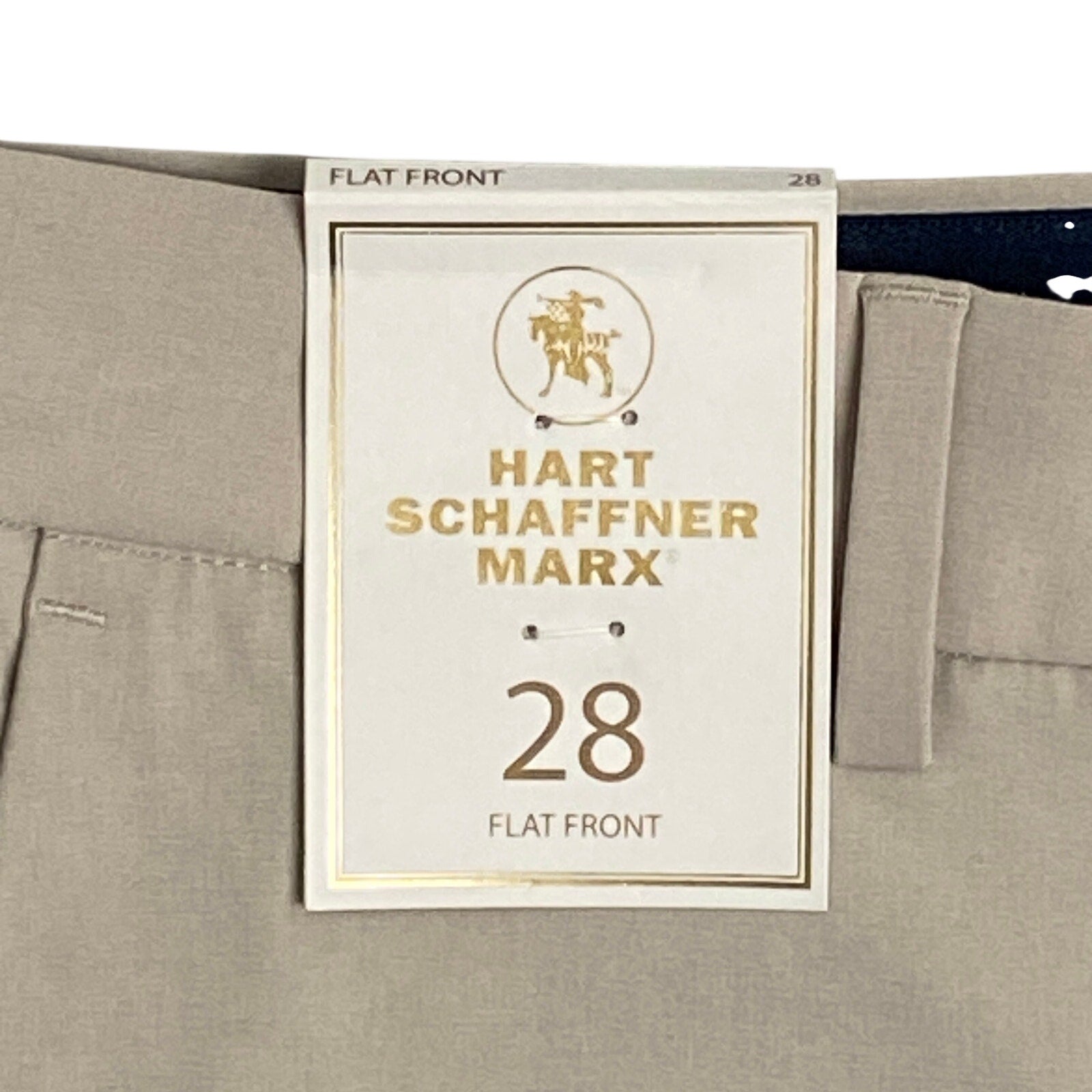 Hart Schaffner Marx Shorts Men's 28W Flat Front 4-Way Stretch Light Beige