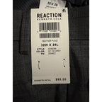 Kenneth Cole Dress Pants Men's 32"x29" Stretch Slim Fit Heather Gray Plaid