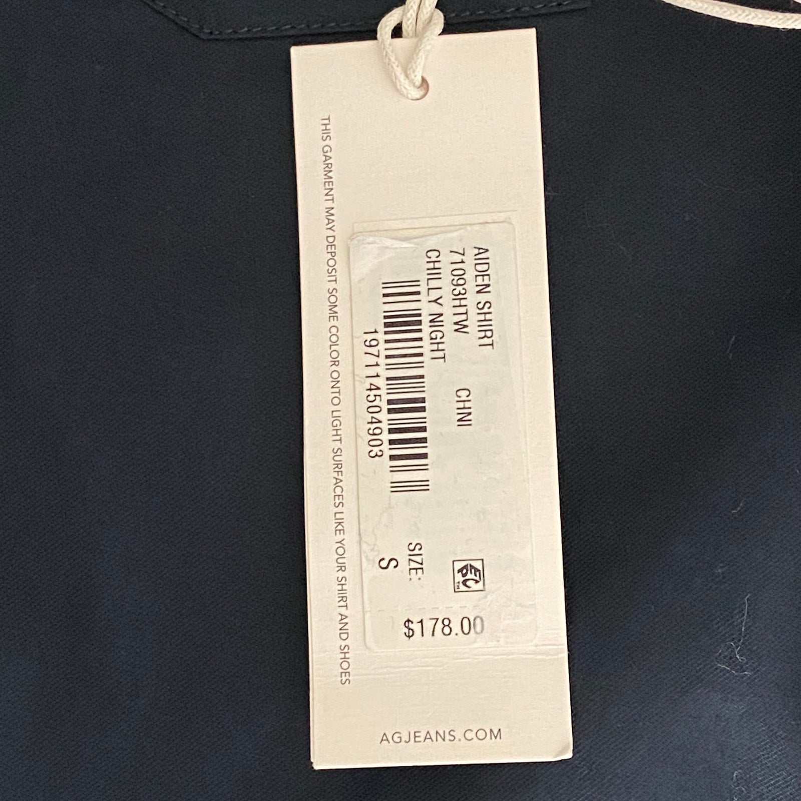 AG Los Angeles Shirt Men's Small Classic Fit Aiden Long Slv Button-Up Blue