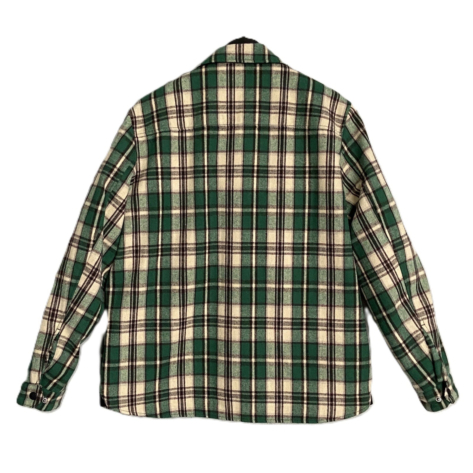 Bass Outdoors Men's Large Sherpa-Lined Jacket Green Plaid