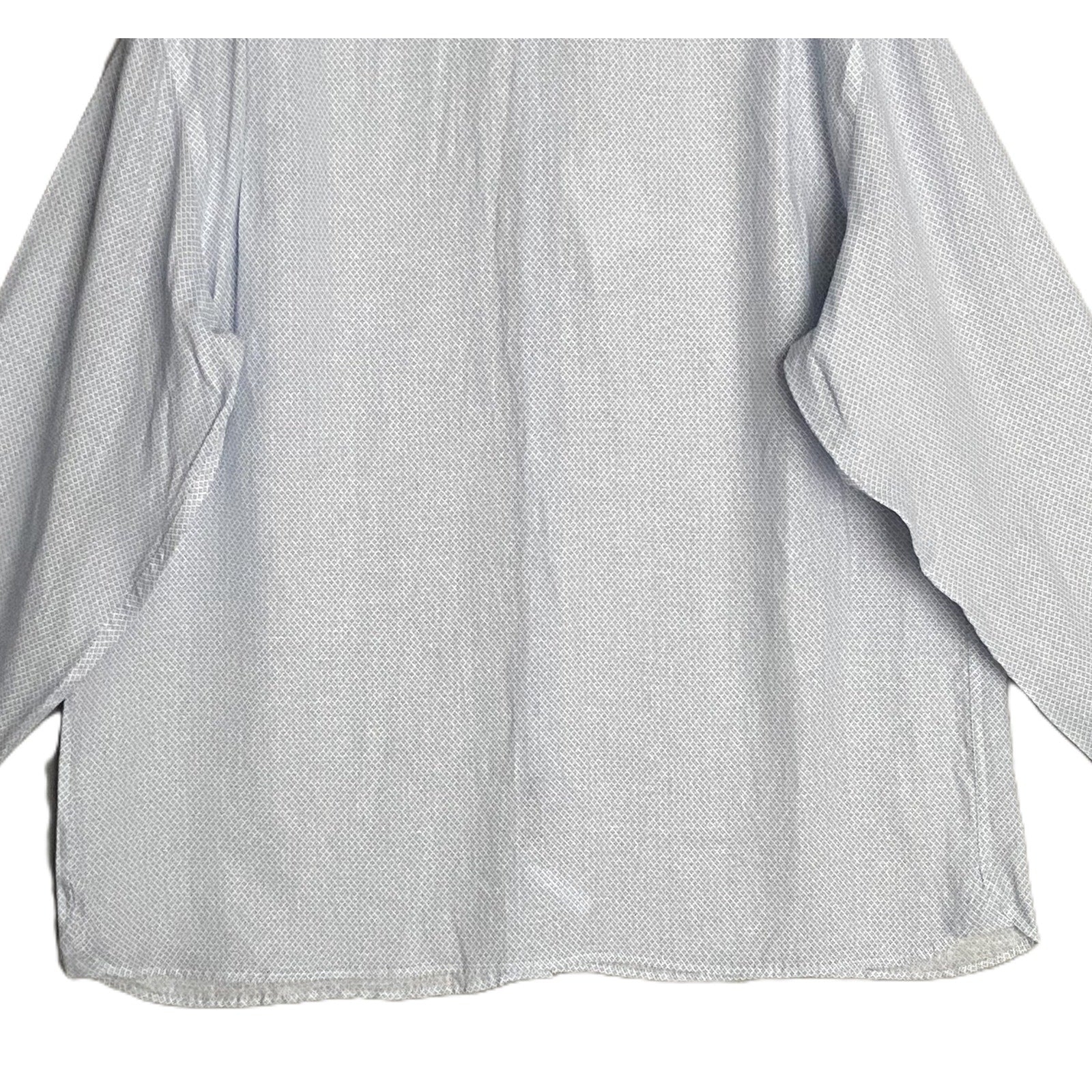 Daniel Cremieux Linen Shirt Men's XXL Signature Albini Fabrics Blue & White