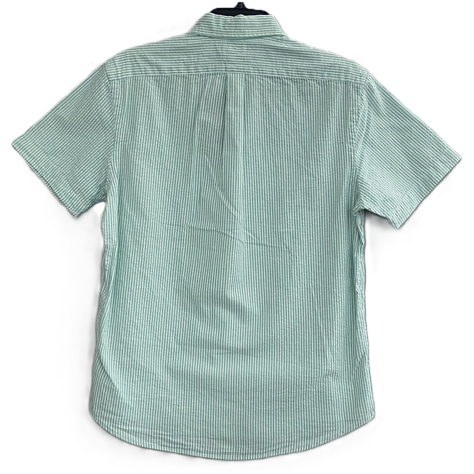 Polo Ralph Lauren Shirt Men's Small Classic Fit Short Sleeve Seersucker Green