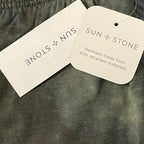 Sun + Stone Men's Tie Dye PJ Jogger Large Drawstring Button Fly 3-Pocket