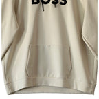 Boss Soody Zone Logo Hoodie Men's 4XT Big & Tall Drawstring Hood Open White