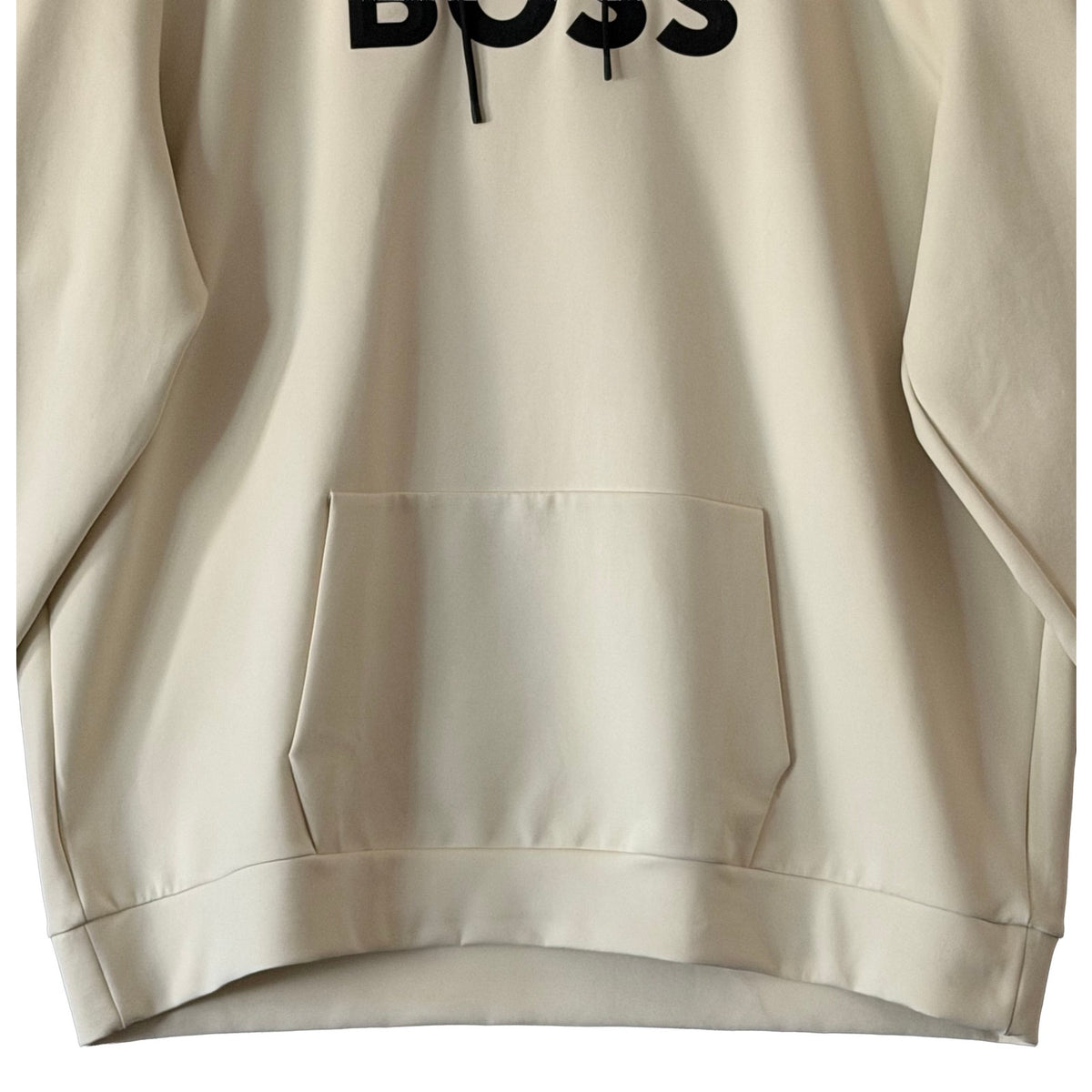 Boss Soody Zone Logo Hoodie Men's 4XT Big & Tall Drawstring Hood Open White