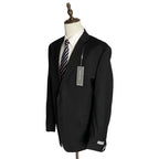 Michael Kors Suit Jacket Men's 50L Modern Fit Airsoft Stretch Solid Black