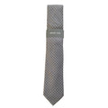 Michael Kors Necktie 3" Winslow Neat Gray Geo Standard Length Silk Blend
