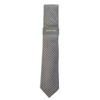 Michael Kors Necktie 3" Winslow Neat Gray Geo Standard Length Silk Blend