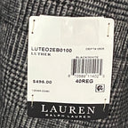 Lauren Ralph Lauren Overcoat Men's 40 Regular Wool Blend Black & White Plaid